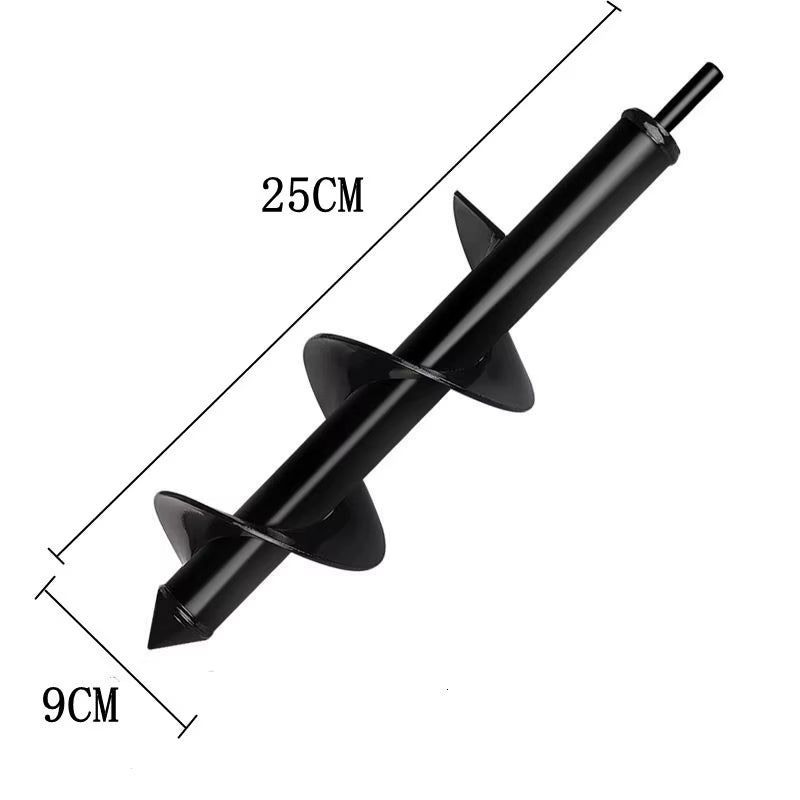 Drill Head for Digging Hole for Garden Planting Farm Agricultural Spiral Drill Bit Loose Soil Alloy Ground Drill Short Rod Plant