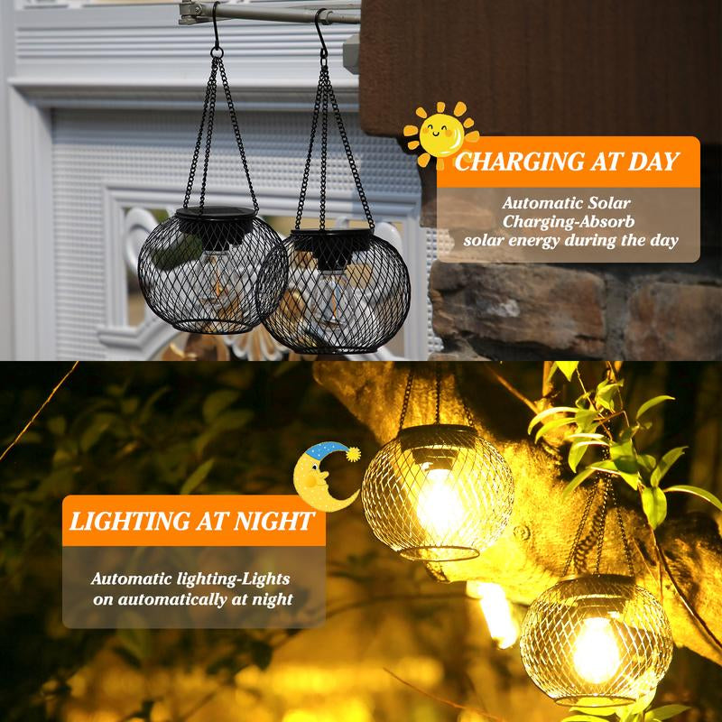 2025 NEW Release 2 Pack Hanging Fake Plants Fairy Lights, 66 LED Waterproof Artificial Plants Garden Ornaments Outdoor Mock Lime Twinkly String Lights, Pathway Lights, Gifts for Women Mom Grandma
