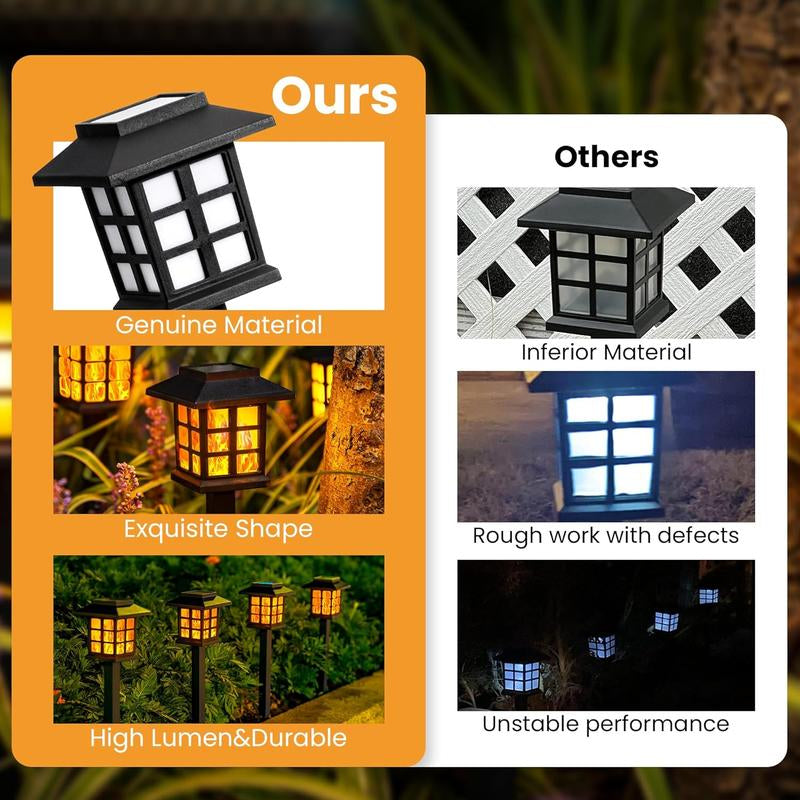 GIGALUMI Flickering Flame LED Solar Outdoor Lights