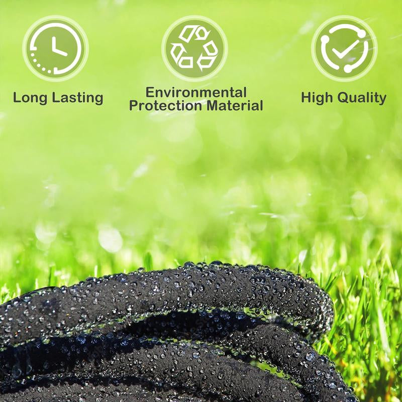 Heavy-Duty Rubber Soaker Hose for Garden Irrigation - 50/100 FT Drip Hose, Conserves 70% Water, Ideal for Gardens and Flower Beds