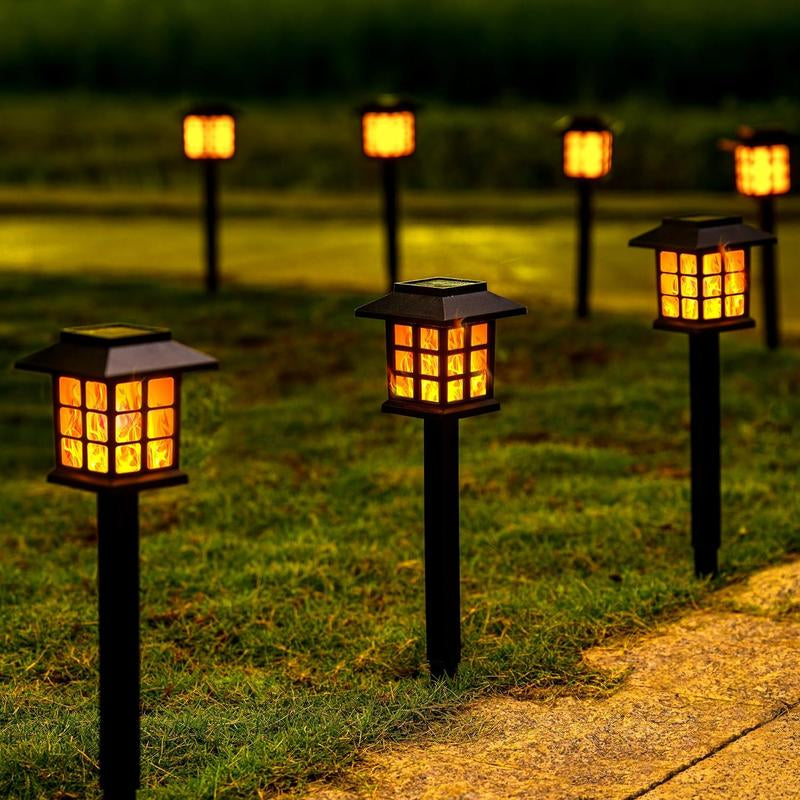 GIGALUMI Flickering Flame LED Solar Outdoor Lights