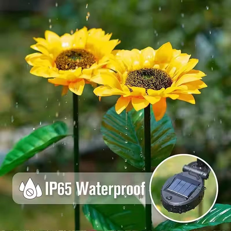 LED Solar Sunflowers Flower Light Home Decorative Flower Lights Garden Decoration Lawn Lamp Waterproof Landscape Flower Light