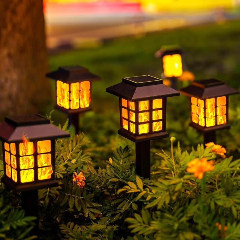 GIGALUMI Flickering Flame LED Solar Outdoor Lights