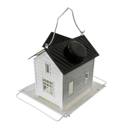 Extended Bird Pole Feeder Metal Bird Feeder with Solar Lights Unique Garden Decor Gift for Mom Grandma Christmas