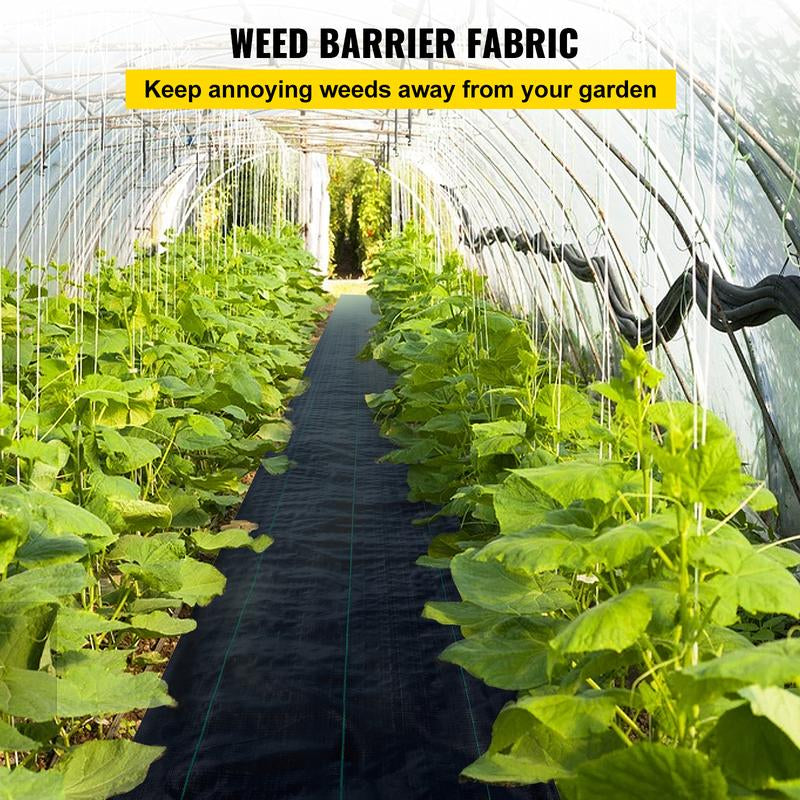 VEVOR Premium Weed Barrier Fabric, Various Specifications, Fathersdaygift, Woven Weed Control Fabric for Flower Beds, High Permeability & Geotextile Underlayment