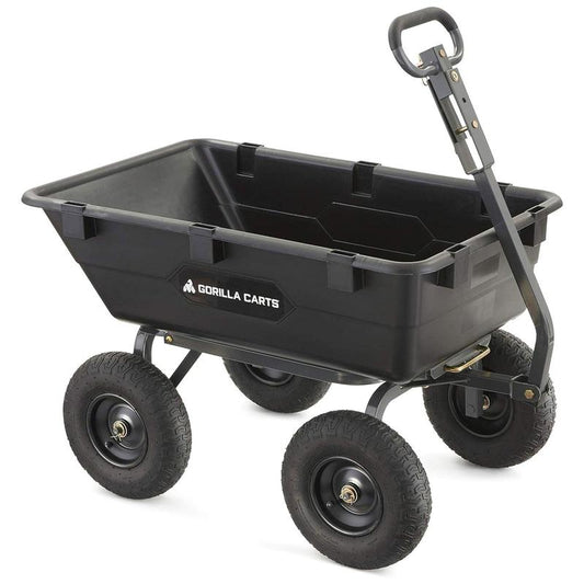 Gorilla Carts Poly Garden Dump Cart and Beach Wagon with 1200-Pound Capacity