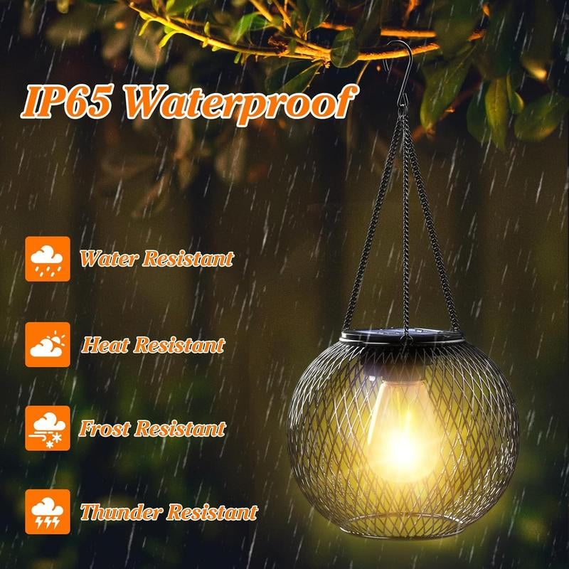 2025 NEW Release 2 Pack Hanging Fake Plants Fairy Lights, 66 LED Waterproof Artificial Plants Garden Ornaments Outdoor Mock Lime Twinkly String Lights, Pathway Lights, Gifts for Women Mom Grandma