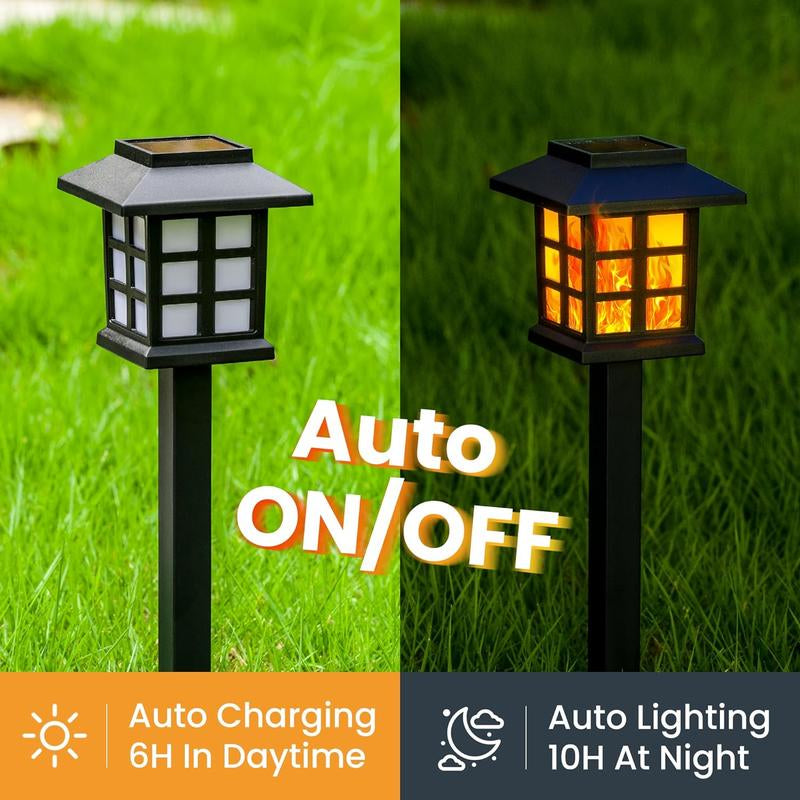 GIGALUMI Flickering Flame LED Solar Outdoor Lights