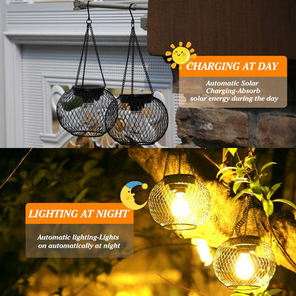 2025 NEW Release 2 Pack Hanging Fake Plants Fairy Lights, 66 LED Waterproof Artificial Plants Garden Ornaments Outdoor Mock Lime Twinkly String Lights, Pathway Lights, Gifts for Women Mom Grandma