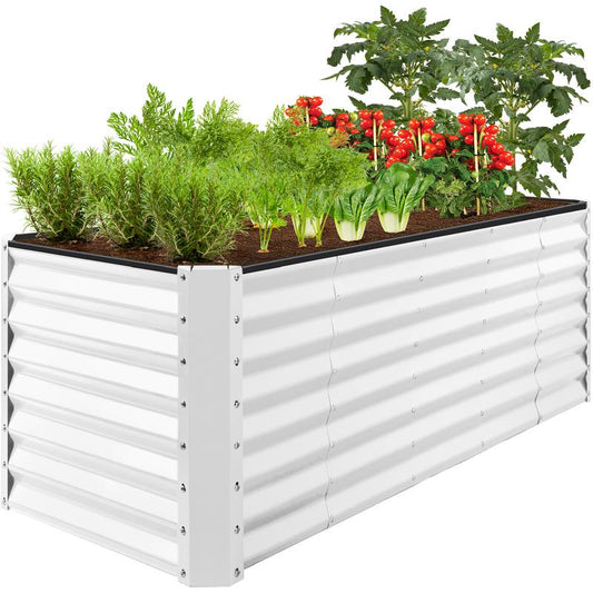 Best Choice Products 8' x 2' x 2' Outdoor Metal Raised Garden Bed - Planter Box for Vegetables, Flowers, and Herbs