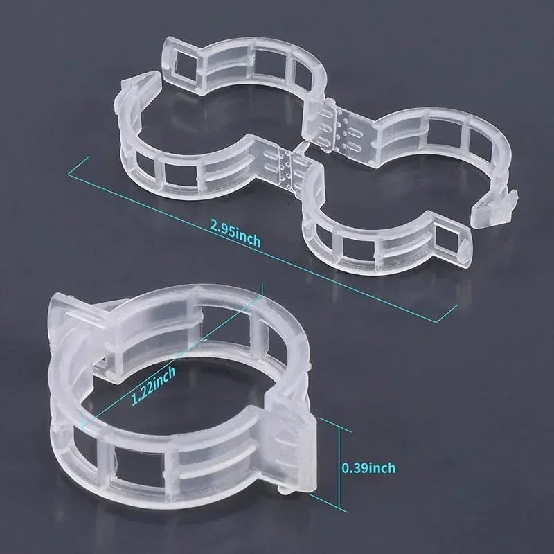 50PCS Plant Clips Supports Reusable Plastic Connects Fixing Vine Tomato Stem Grafting Vegetable Plants Orchard and Garden Tools
