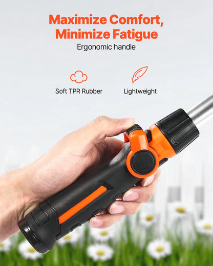 Heavy Duty Garden Hose Wand 15-Inch Long with 8 Spray Patterns & 180¡Ã Swivel Head