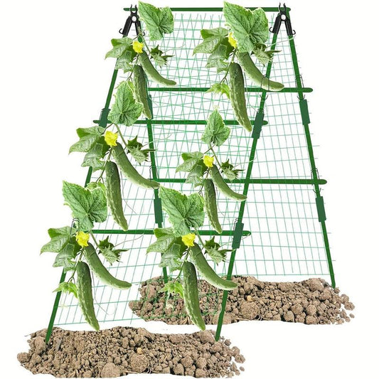 Garden Frame, 1 Box Solid Climbing Structure Set with Connector & Hook Ring, Frame for Vegetable & Flower Growth, Mother'S Day Gifts, Growing, Outdoor Planter Plant Support Pumpkin
