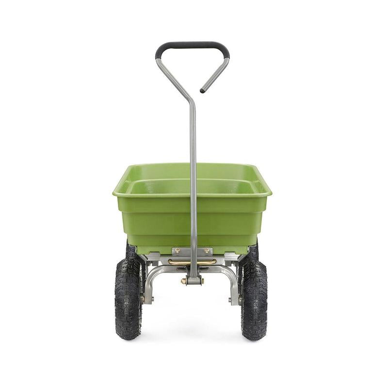 Gorilla Carts 600 Pound Capacity Heavy Duty Poly Yard Dump Utility Cart, Green