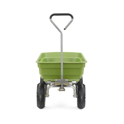 Gorilla Carts 600 Pound Capacity Heavy Duty Poly Yard Dump Utility Cart, Green