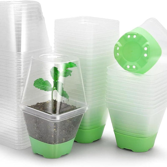 Plant Pot, Seed Starting Pot with Drainage Hole, Plant Seed Pot, Seed Starting Pot with Silicone Base, Flower Pots, Garden Supplies, Garden Accessories, Gardening for Beginners