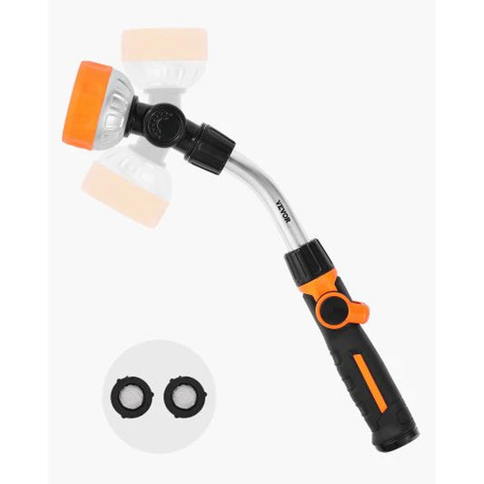 Heavy Duty Garden Hose Wand 15-Inch Long with 8 Spray Patterns & 180¡Ã Swivel Head